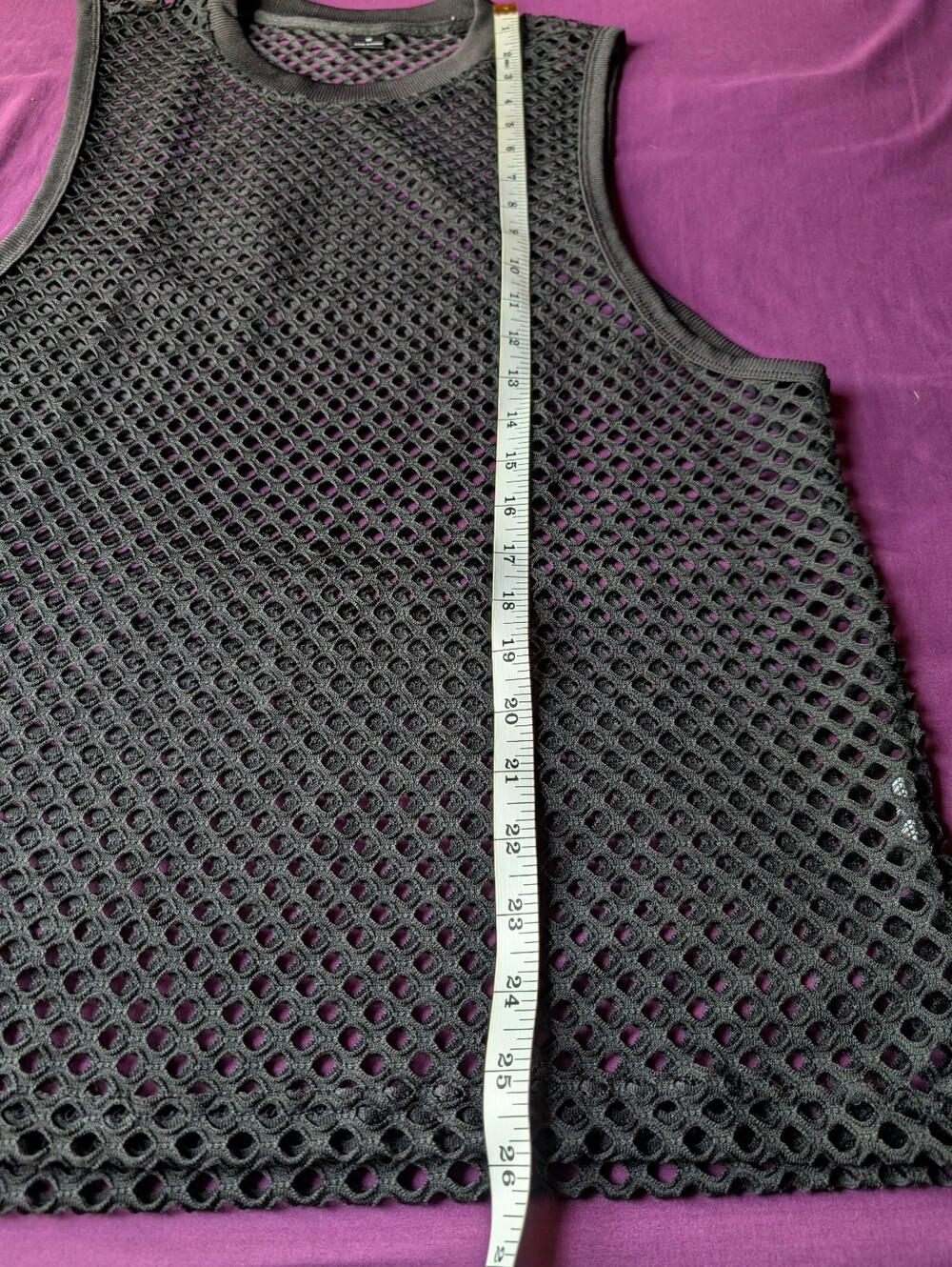 Black Fishnet Tank Top - Picture 6 of 7
